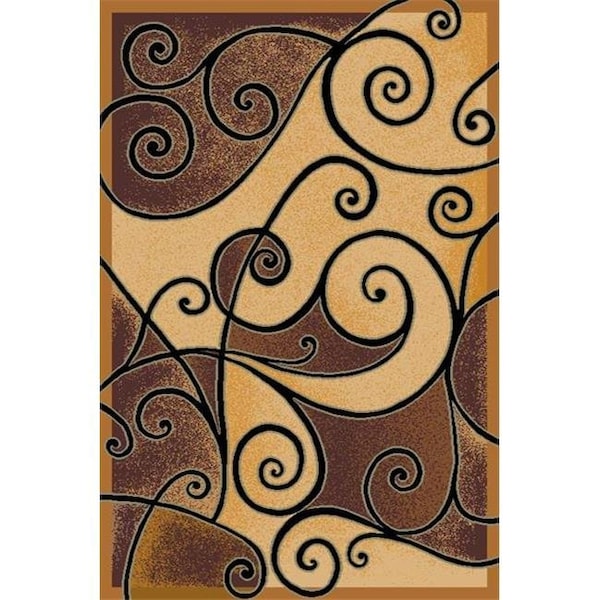 A Cd 6 x 9 Gallery Machine Carved Area Rug - Black & Berber g-232 - main